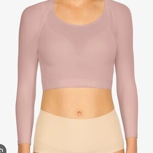 NEW- SPANX Women's Long Sleeve Arm Tights-ROSY PINK Hosiery Layering
